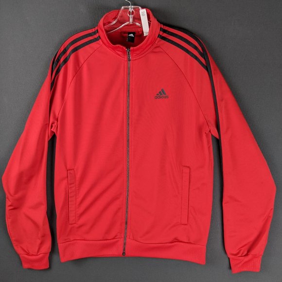 Adidas Jacket Women Medium Zip Logo Stretch Active Pocket Run Workout 90s Retro - Picture 1 of 16